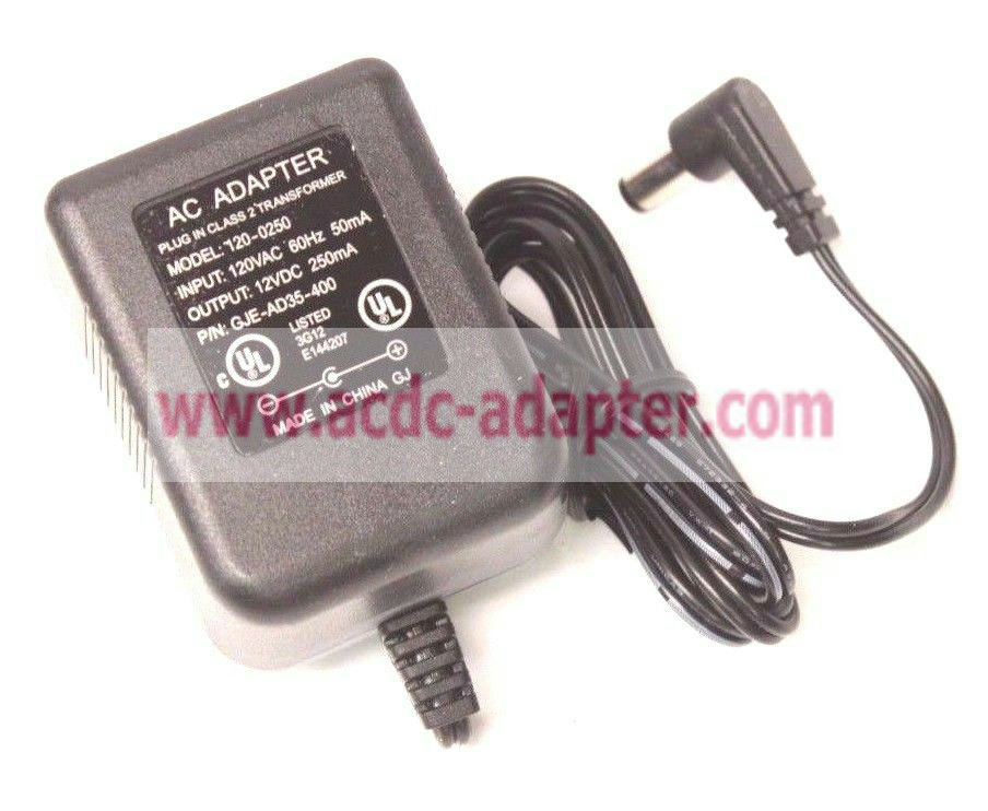 12VDC 250mA AC Wall Power Adapter for 120-0250 GJE-AD35-400 Plus IN Class 2 Transf 12VDC 250mA AC Wall Power Adapter for 120-0250 GJE-AD35-400 Plus IN Class 2 Transf